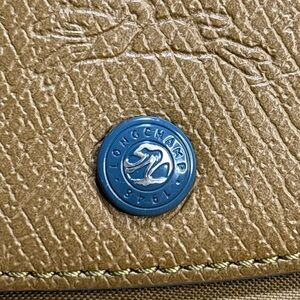 Longchamp Tan Leather Bag with Blue Logo